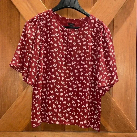 Ann Taylor Tops - ☀️☀️Ann Taylor Burgundy Blouse- Medium